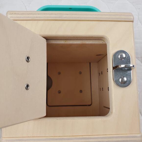 LOVEVERY Wooden Lockbox Toddler Learning Toy from The Realist Play Kit Puzzle - Picture 9 of 11